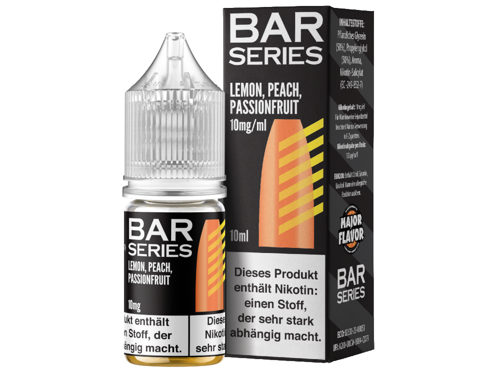 Bar Series - Nikotinsalz Liquid - Lemon Peach Passionfruit Bar Series - Nikotinsalz Liquid - Lemon Peach Passionfruit