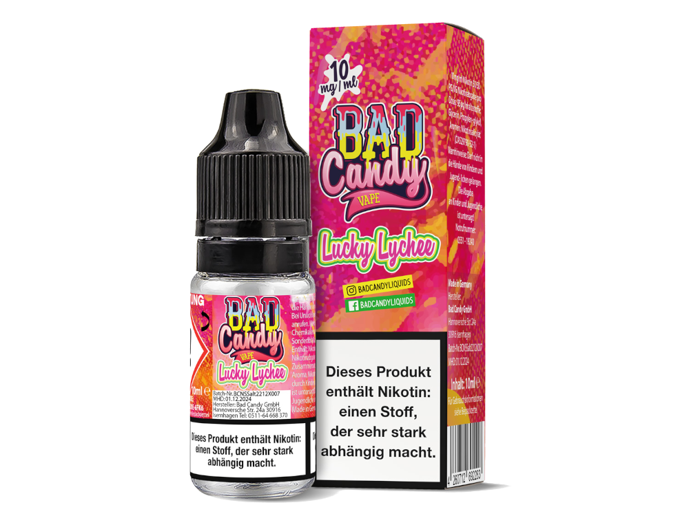 Bad Candy Liquids - Lucky Lychee - Nikotinsalz Liquid Bad Candy Liquids - Lucky Lychee - Nikotinsalz Liquid