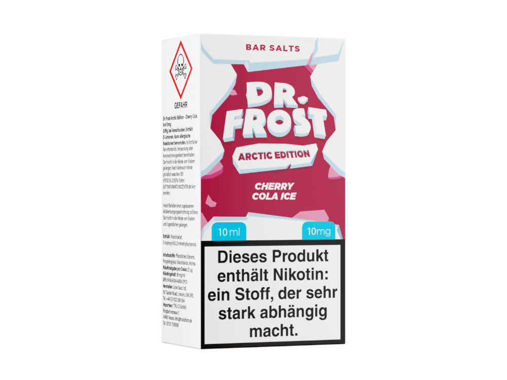 Dr. Frost - Arctic Edition - Nikotinsalz Liquid - Cherry Cola Ice Dr. Frost - Arctic Edition - Nikotinsalz Liquid - Cherry Cola Ice