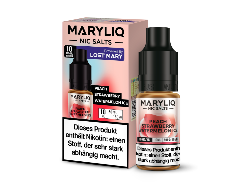MARYLIQ - Nikotinsalz Liquid - Peach Strawberry Watermelon Ice MARYLIQ - Nikotinsalz Liquid - Peach Strawberry Watermelon Ice