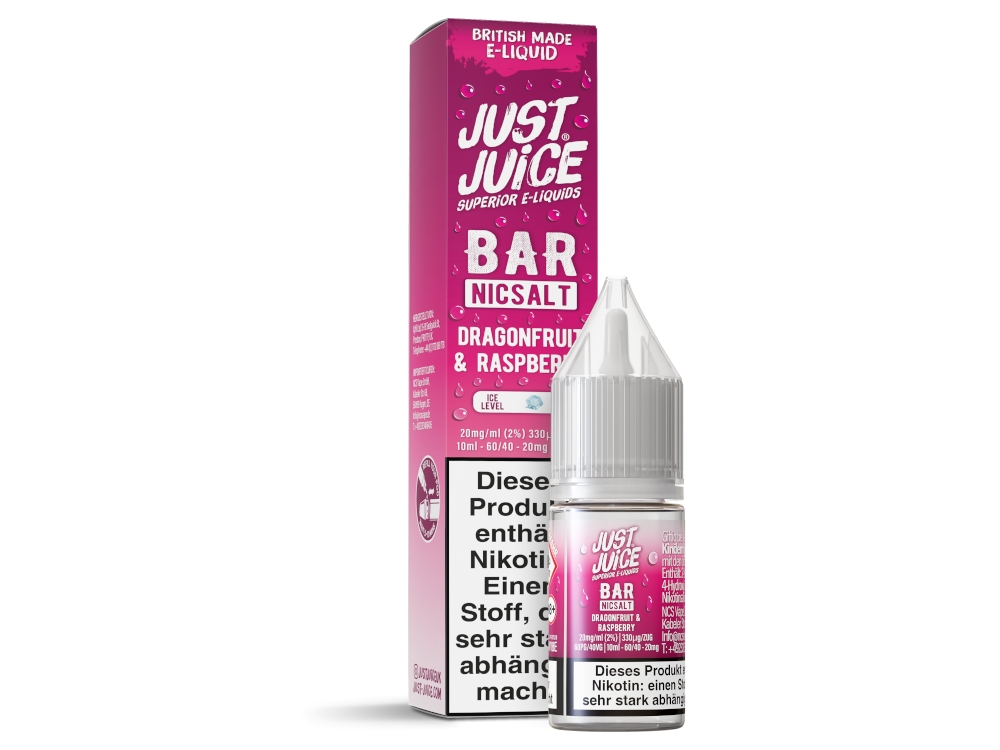 Just Juice - Bar - Nikotinsalz Liquid - Dragonfruit & Raspberry Just Juice - Bar - Nikotinsalz Liquid - Dragonfruit & Raspberry