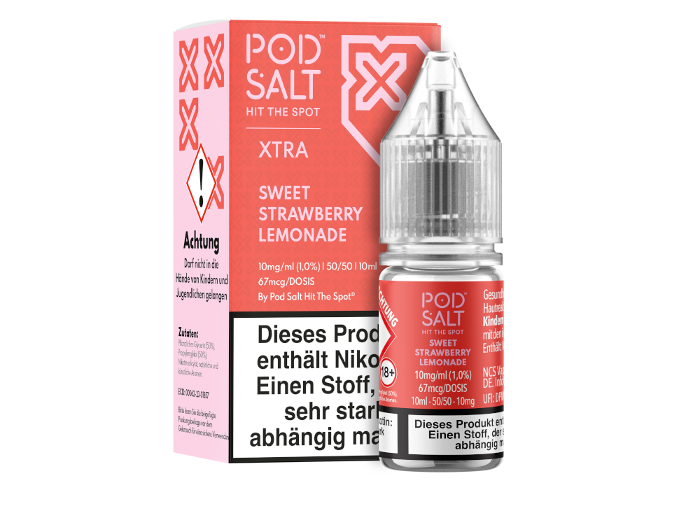 Pod Salt X - Nikotinsalz Liquid  - Sweet Strawberry Lemonade