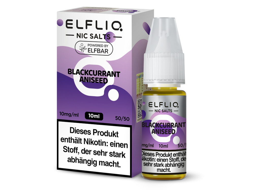 ELFLIQ - Blackcurrant Aniseed - Nikotinsalz Liquid ELFLIQ - Blackcurrant Aniseed - Nikotinsalz Liquid
