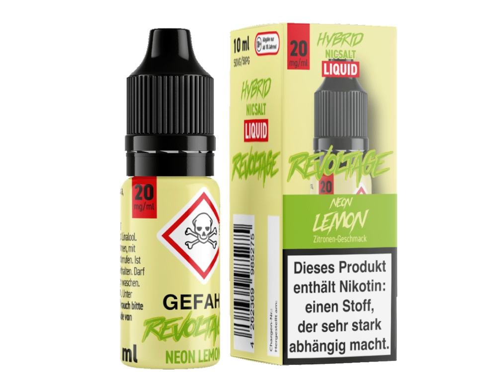 Revoltage - Tobacco Gold - Hybrid Nikotinsalz Liquid - Neon Lemon Revoltage - Tobacco Gold - Hybrid Nikotinsalz Liquid - Neon Lemon