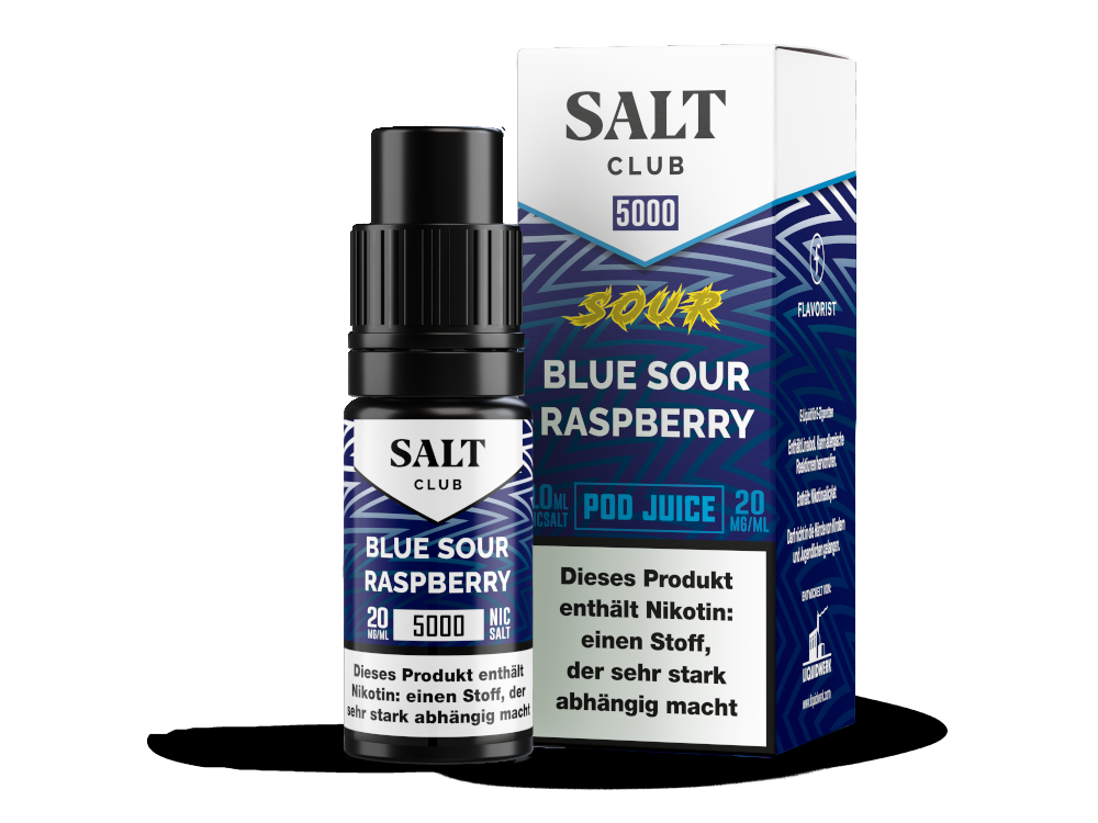 Salt Club - 5000 - Nikotinsalz Liquid 20 mg/ml - Blue Sour Raspberry Salt Club - 5000 - Nikotinsalz Liquid 20 mg/ml - Blue Sour Raspberry