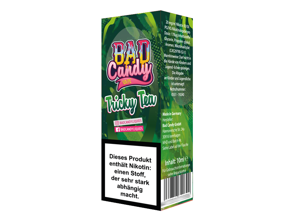 Bad Candy Liquids - Tricky Tea - Nikotinsalz Liquid Bad Candy Liquids - Tricky Tea - Nikotinsalz Liquid