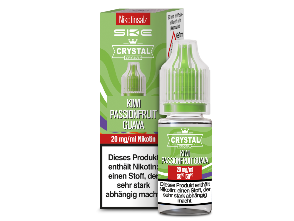 SKE - Crystal - Nikotinsalz Liquid - Kiwi Passionfruit Guava SKE - Crystal - Nikotinsalz Liquid - Kiwi Passionfruit Guava