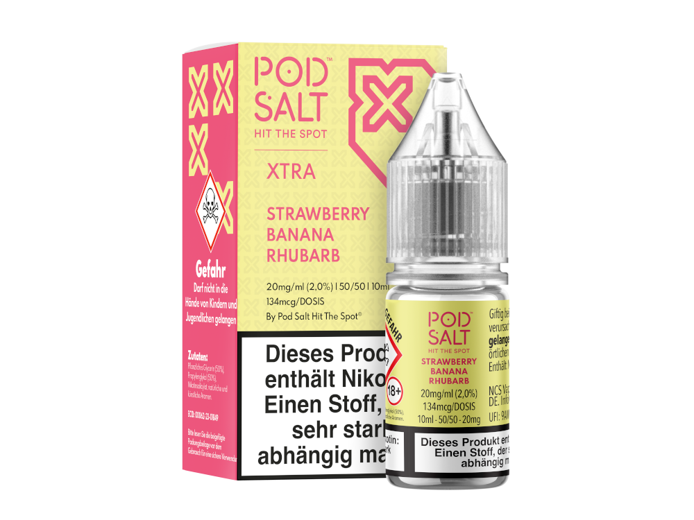 Pod Salt X - Nikotinsalz Liquid - Strawberry Banana Rhubarb Pod Salt X - Nikotinsalz Liquid - Strawberry Banana Rhubarb