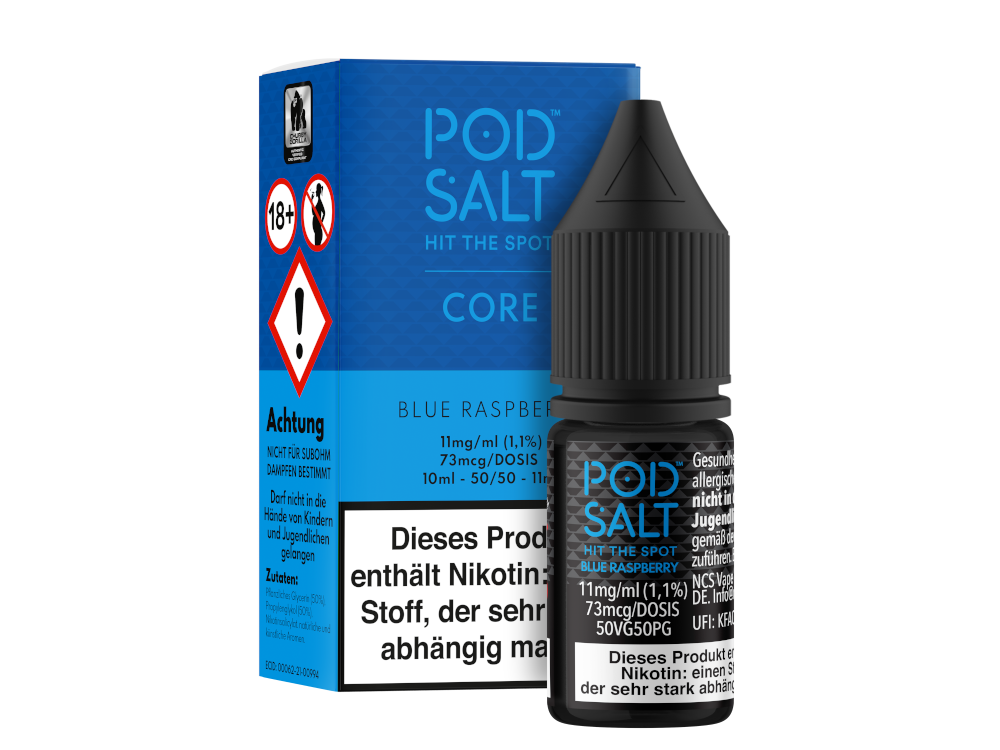 Pod Salt Core - Nikotinsalz Liquid - Blue Raspberry Pod Salt Core - Nikotinsalz Liquid - Blue Raspberry