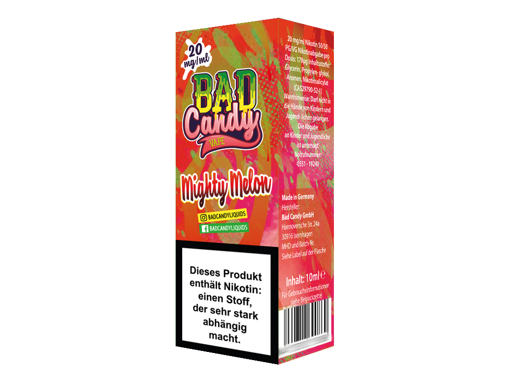 Bad Candy Liquids - Mighty Melon - Nikotinsalz Liquid Bad Candy Liquids - Mighty Melon - Nikotinsalz Liquid