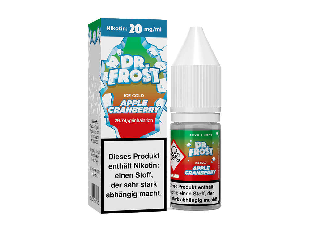 Dr. Frost - Ice Cold - Nikotinsalz Liquid - Apple Cranberry Dr. Frost - Ice Cold - Nikotinsalz Liquid - Apple Cranberry