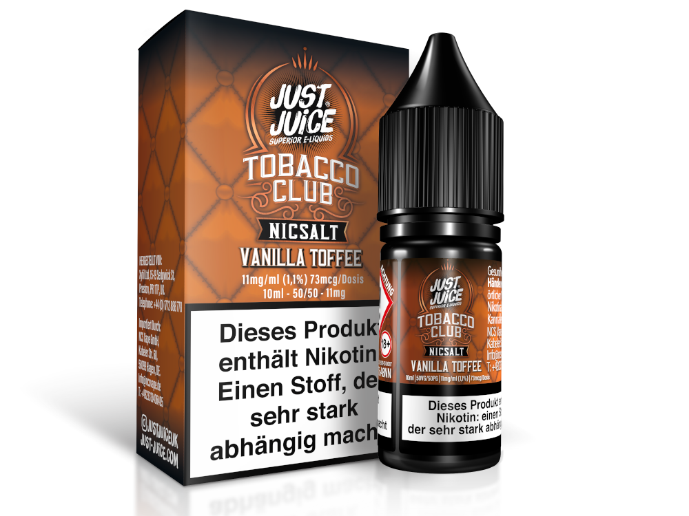 Just Juice - Tobacco Vanilla Toffee - Nikotinsalz Liquid Just Juice - Tobacco Vanilla Toffee - Nikotinsalz Liquid