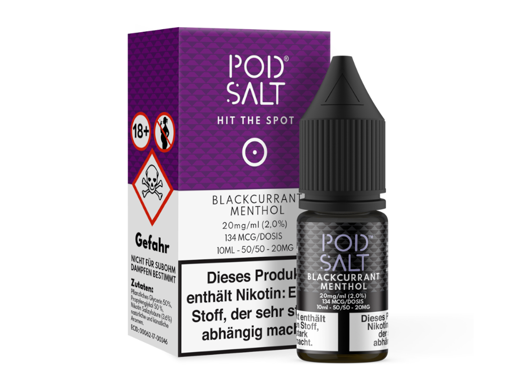 Pod Salt - Blackcurrant Menthol - Nikotinsalz Liquid Pod Salt - Blackcurrant Menthol - Nikotinsalz Liquid