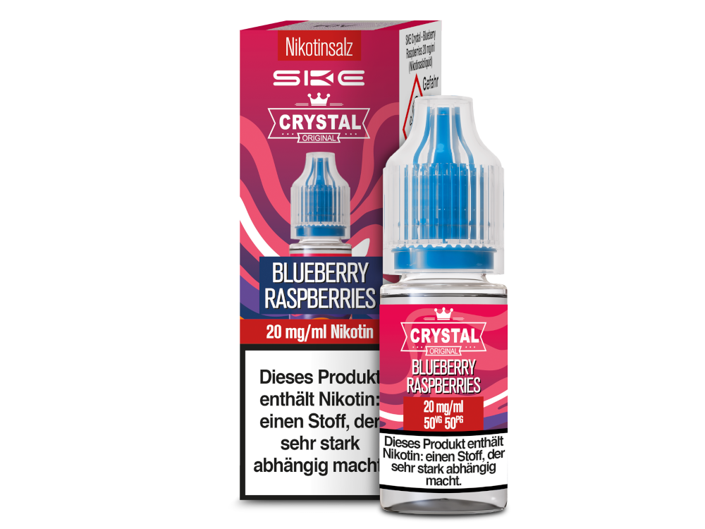 SKE - Crystal - Nikotinsalz Liquid - Blueberry Raspberries SKE - Crystal - Nikotinsalz Liquid - Blueberry Raspberries