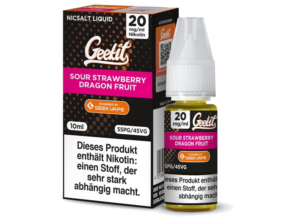 GeekVape - Geekit - Nikotinsalz Liquid - Sour Strawberry Dragon Fruit GeekVape - Geekit - Nikotinsalz Liquid - Sour Strawberry Dragon Fruit