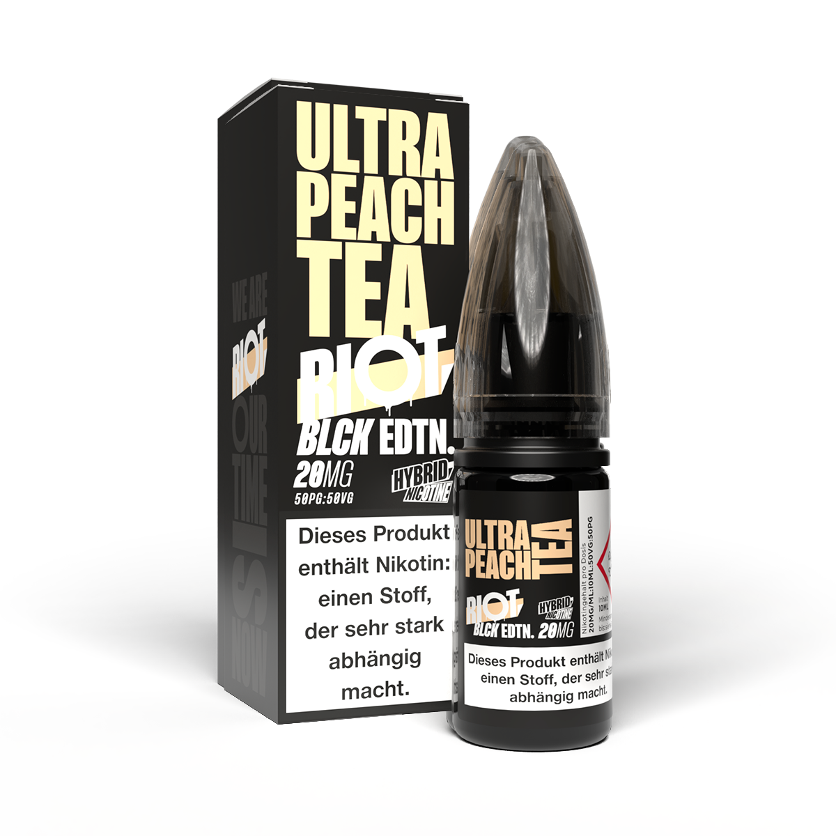Riot Squad - BLCK Edition - Hybrid Nikotinsalz Liquid - Ultra Peach Tea Riot Squad - BLCK Edition - Hybrid Nikotinsalz Liquid - Ultra Peach Tea