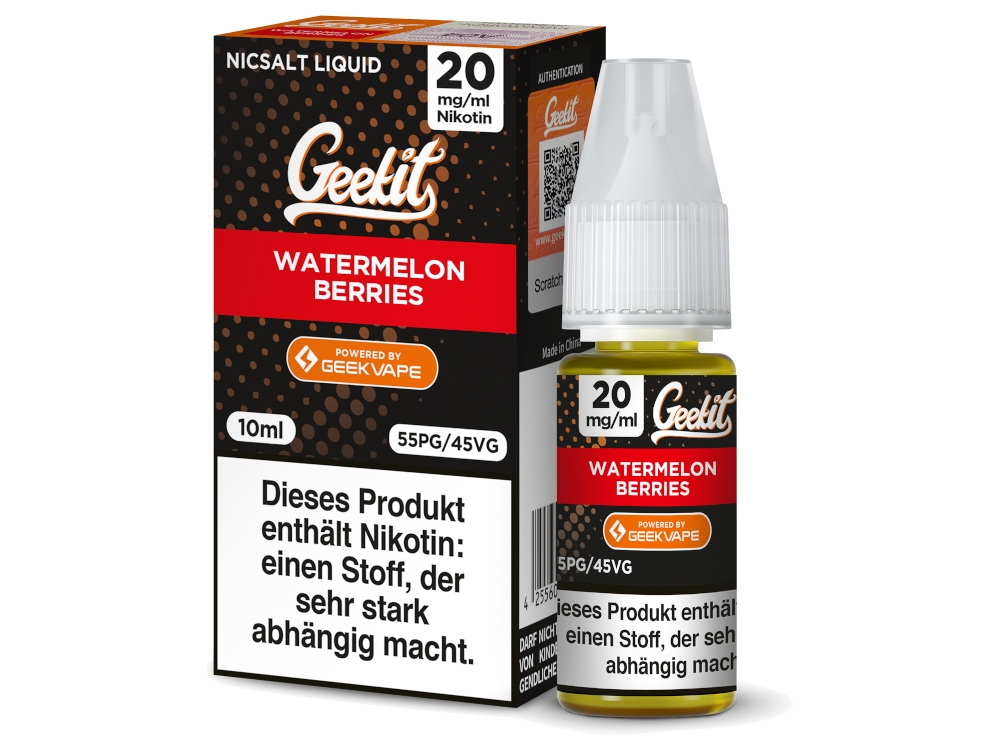 GeekVape - Geekit - Nikotinsalz Liquid - Watermelon Berries GeekVape - Geekit - Nikotinsalz Liquid - Watermelon Berries