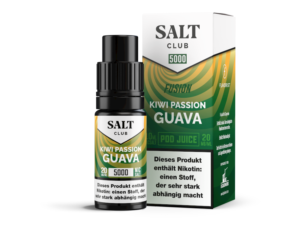 Salt Club - 5000 - Nikotinsalz Liquid 20 mg/ml - Kiwi Passion Guava Salt Club - 5000 - Nikotinsalz Liquid 20 mg/ml - Kiwi Passion Guava