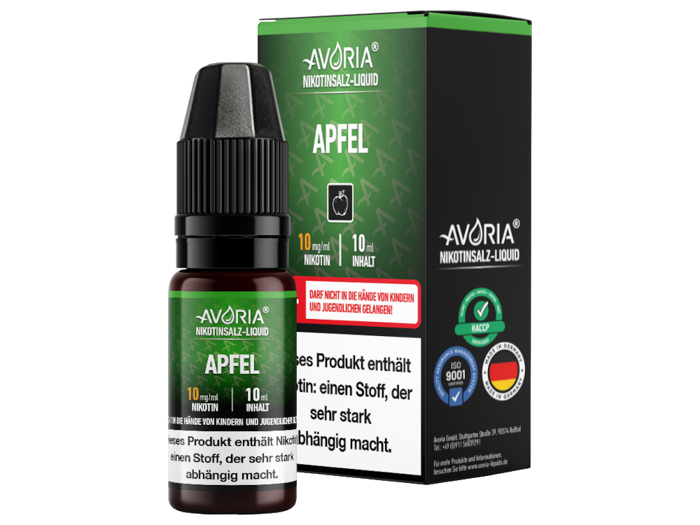 Avoria - Nikotinsalz Liquid - Apfel Avoria - Nikotinsalz Liquid - Apfel
