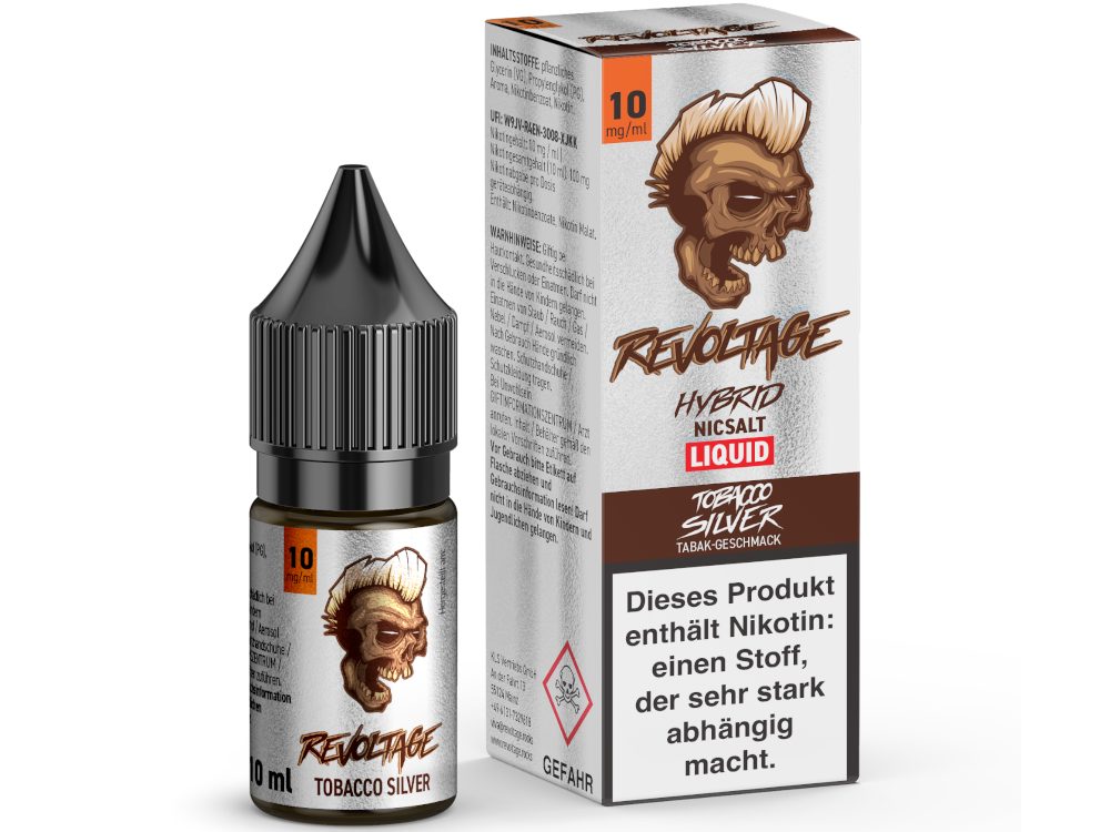 Revoltage - Hybrid Nikotinsalz Liquid - Tobacco Silver Revoltage - Hybrid Nikotinsalz Liquid - Tobacco Silver