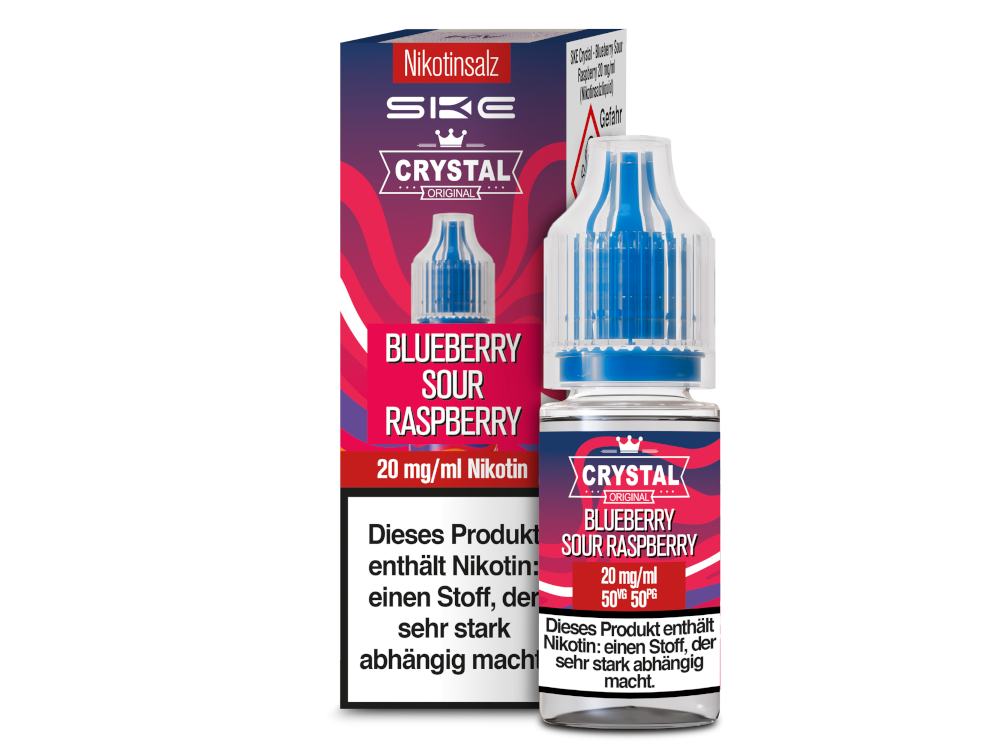 SKE - Crystal - Nikotinsalz Liquid - Blueberry Sour Raspberry SKE - Crystal - Nikotinsalz Liquid - Blueberry Sour Raspberry