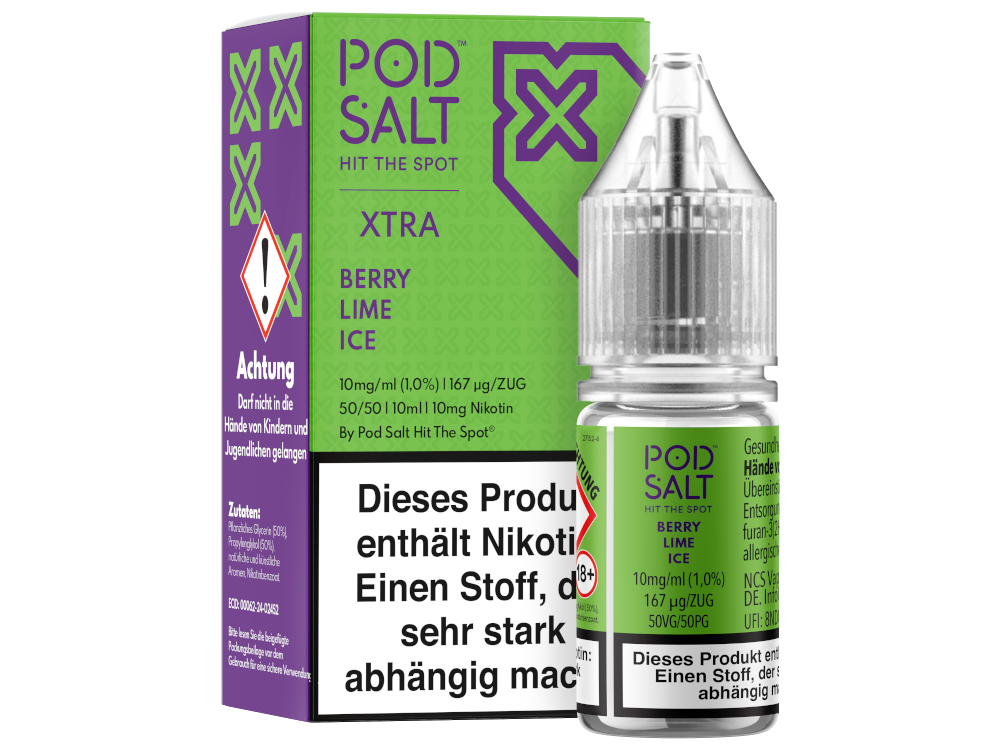 Pod Salt X - Nikotinsalz Liquid - Berry Lime Ice Pod Salt X - Nikotinsalz Liquid - Berry Lime Ice
