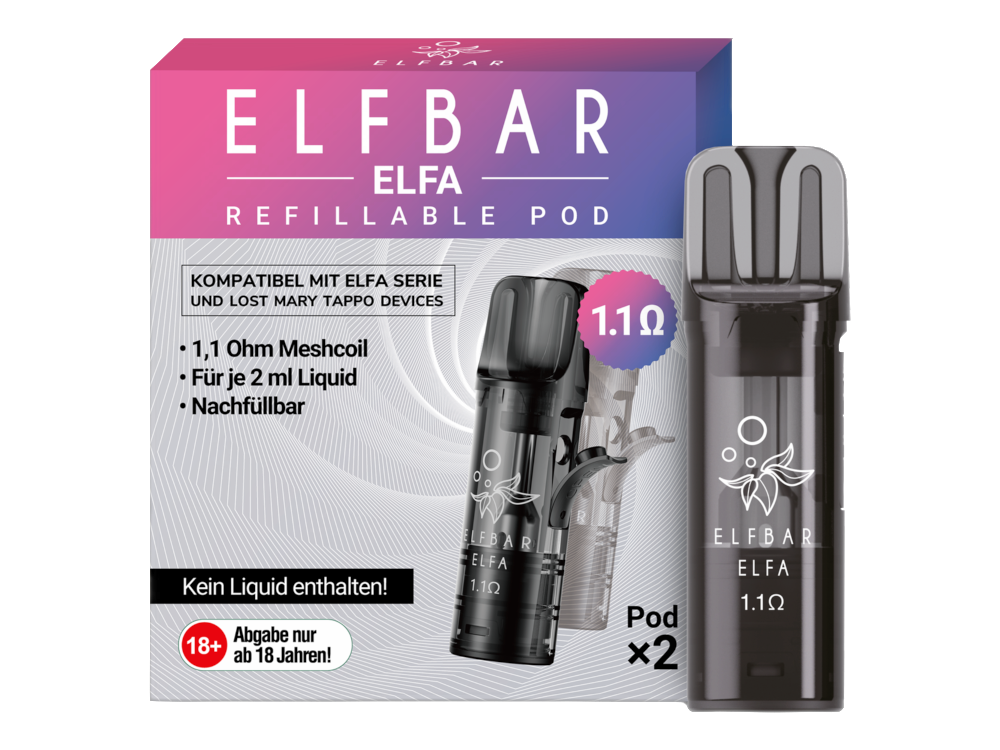 Elfbar - Elfa Leer-Pod (2 Stück pro Packung)