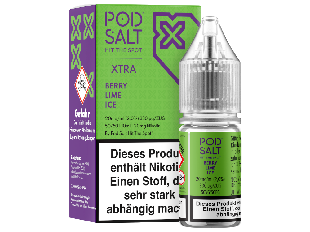 Pod Salt X - Nikotinsalz Liquid - Berry Lime Ice Pod Salt X - Nikotinsalz Liquid - Berry Lime Ice